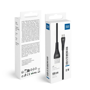 CAVO DATI USB A MICROUSB 1 METRO 2A 12W NERO | BLUE STAR PJ-DG3-A