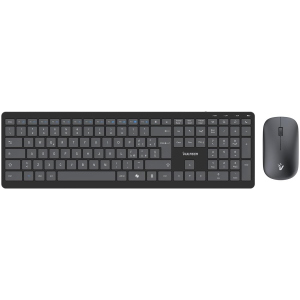VULTECH KM-851W KIT TASTIERA E MOUSE WIRELESS TASTI A FORBICE SILENZIOSI CLICK SILENZIOSO LAYOUT ITALIANO QWERTY ULTRASLIM TASTIERINO NUMERICO, TASTI MULTIMEDIALI PROTEZIONE LIQUIDI PC/MAC/LINUX NERO