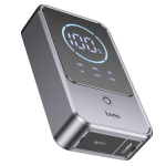 POWER BANK 10000MAH 2,4A 18W CON FUNZIONE DI AVVIAMENTO DI EMERGENZA PER AUTO HOCO QS7 GRIGIO METALIZZATO
