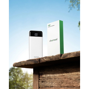 POWERBANK CHARMAST W1148 5V 3A 10000 MAH CON CAVI INTEGRATI USB A / USB C / LIGHTNING / MICRO USB BIANCO