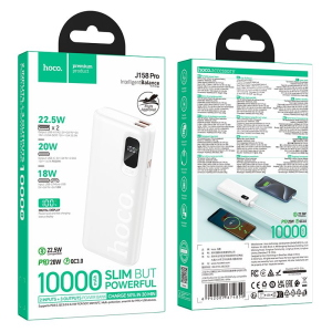 POWER BANK 10000MAH PD QC 2A 22,5W HOCO J158 PRO NERO