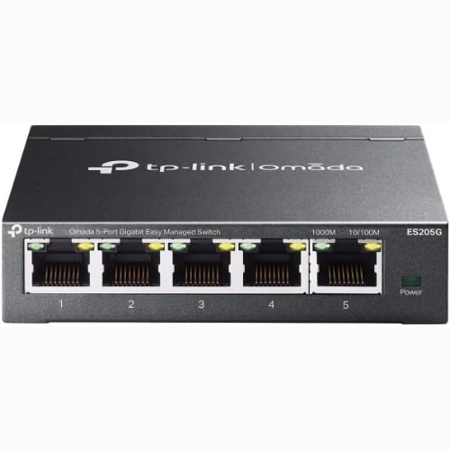 HUB SWITCH DI RETE TP-LINK ES205G OMADA 5 PORTE GIGABIT EASY MANAGED, IN METALLO, FACILE GESTIONE DEL CLOUD, FUNZIONAMENTO SILENZIOSO, RISPARMIO ENERGETICO, PLUG & PLAY  VISITA LO STORE DI TP-LINK