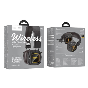 CUFFIE BLUETOOTH WIRELESS HOCO W72 BROWN MARRONI CON LED
