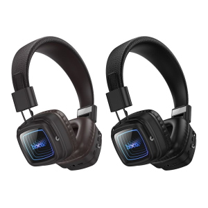 CUFFIE BLUETOOTH WIRELESS HOCO W72 BROWN MARRONI CON LED