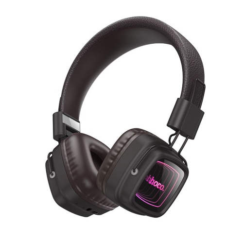 CUFFIE BLUETOOTH WIRELESS HOCO W72 BROWN MARRONI CON LED