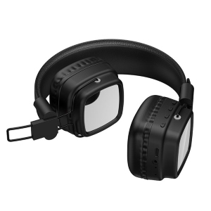 CUFFIE BLUETOOTH WIRELESS HOCO W72 NERE CON LED